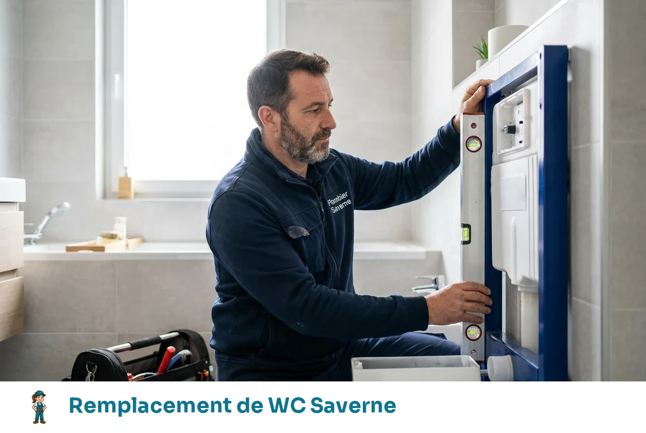 Remplacement de WC à Saverne